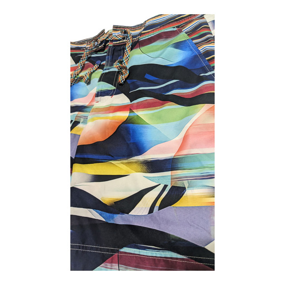 Robert‎ Graham Men's Multicolor Designer Geometric Swimtrunks Size 32 - Picture 2 of 6